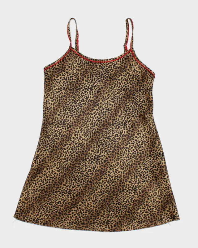 Vintage Y2k 00s Kathryn Leopard Slip Dress - L sold by Rokit