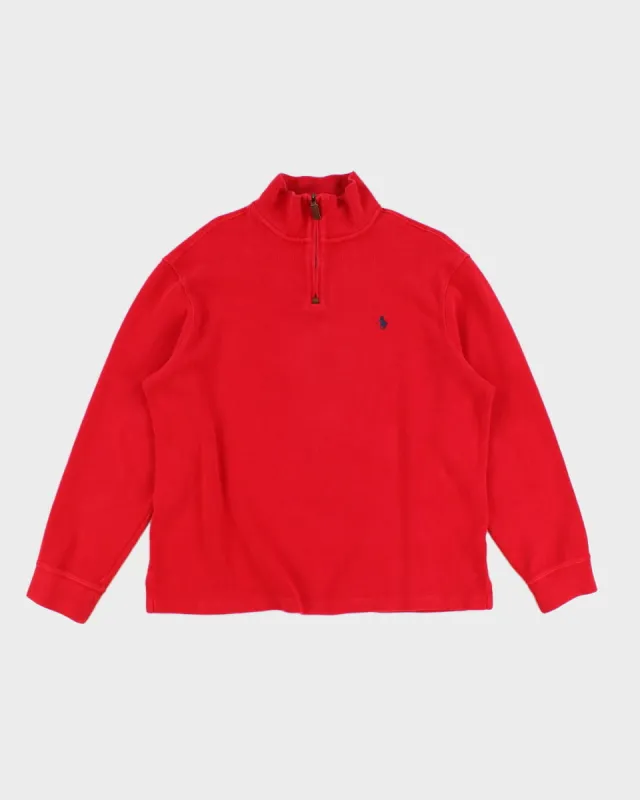 Vintage Ralph Lauren Half Zip Up Sweatshirt - L made by Rokit