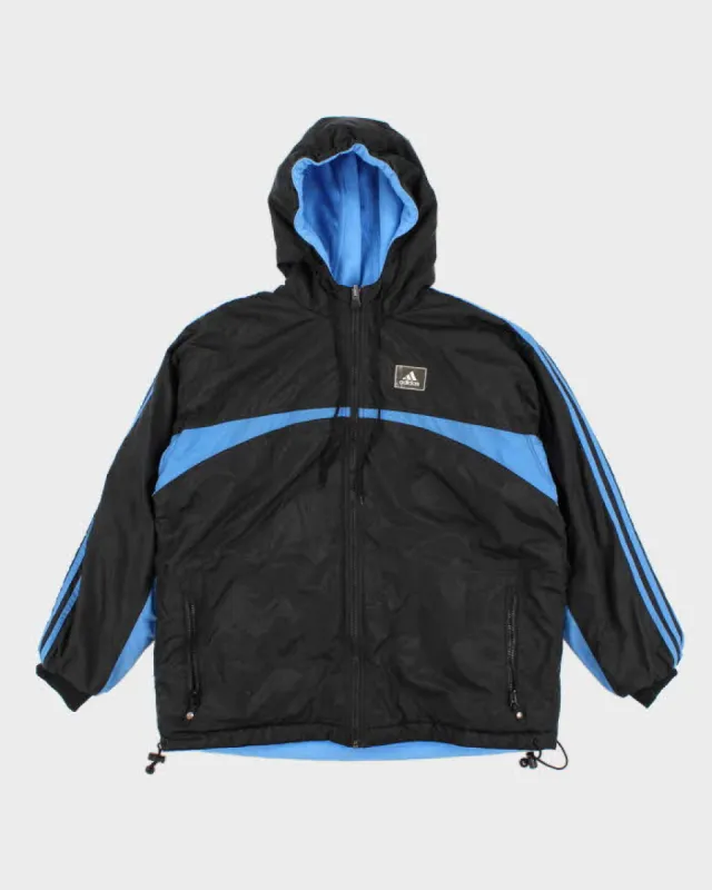 Vintage Men's Black Adidas Reversible Padded Jacket - L sold by Rokit