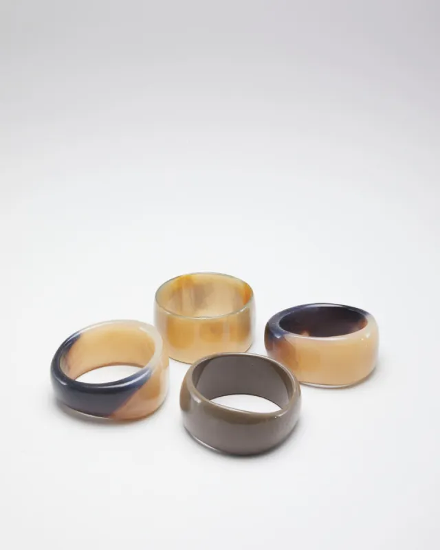 Vintage Taupe Set of 4 Bangles made by Rokit