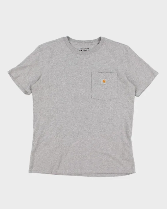 00s Carhartt Grey Pocket T-Shirt - M sold by Rokit