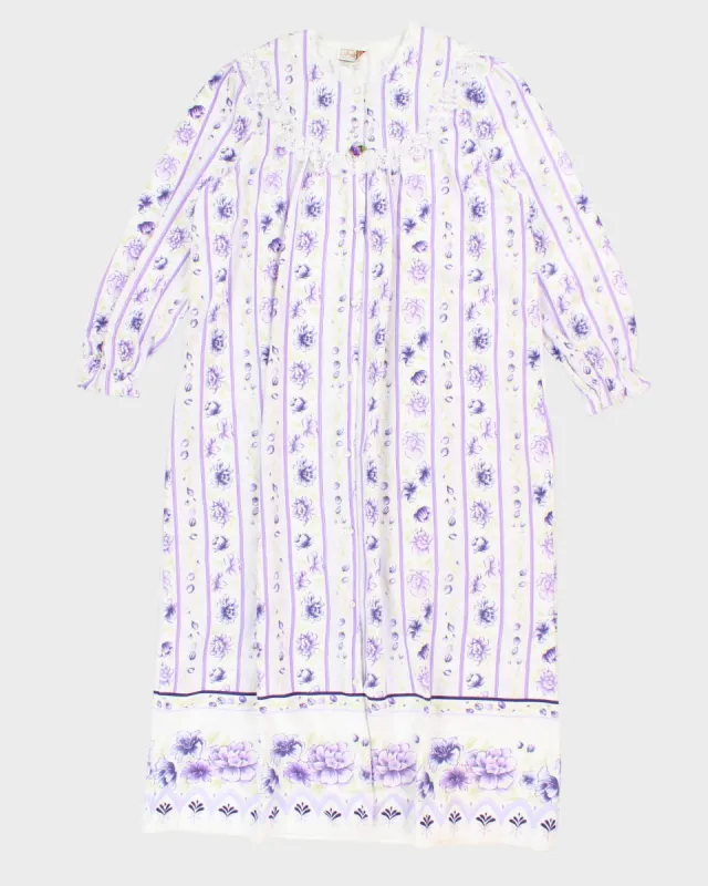 Vintage Tradition Purple Floral Nightgown - XL sold by Rokit