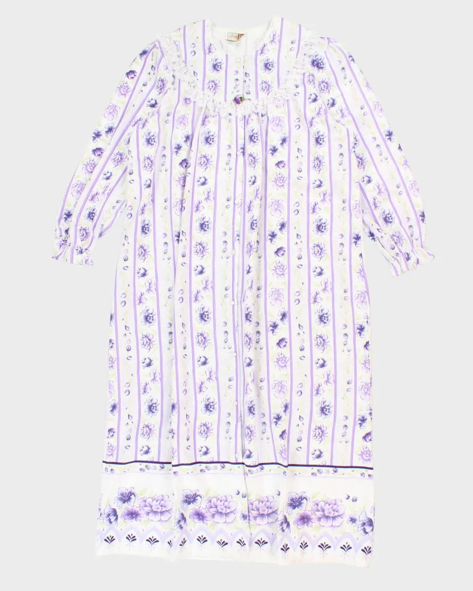 Vintage Tradition Purple Floral Nightgown - XL sold by Rokit