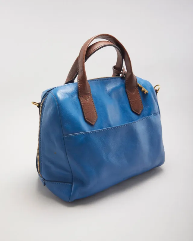 Fossil Blue Leather Bag sold by Rokit
