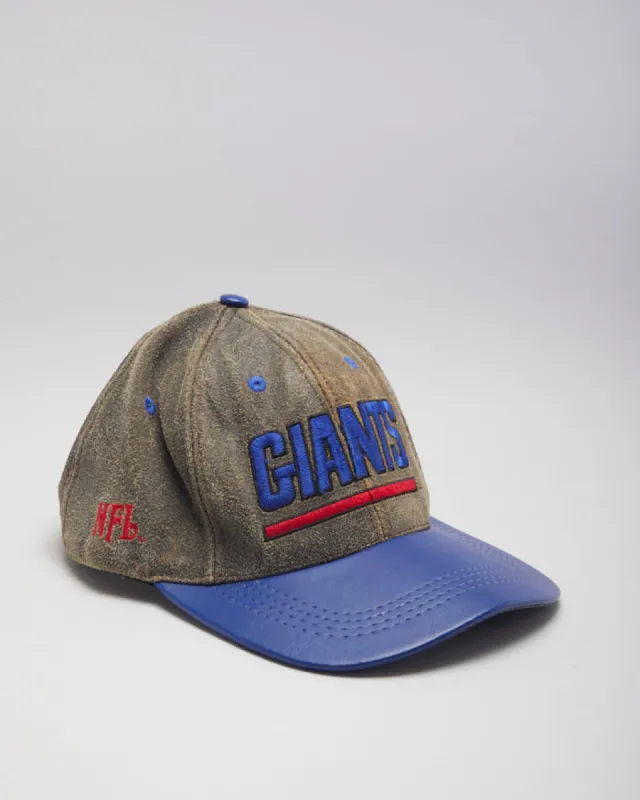 Vintage NFL GIANTS Leather Baseball Cap - OS made by Rokit