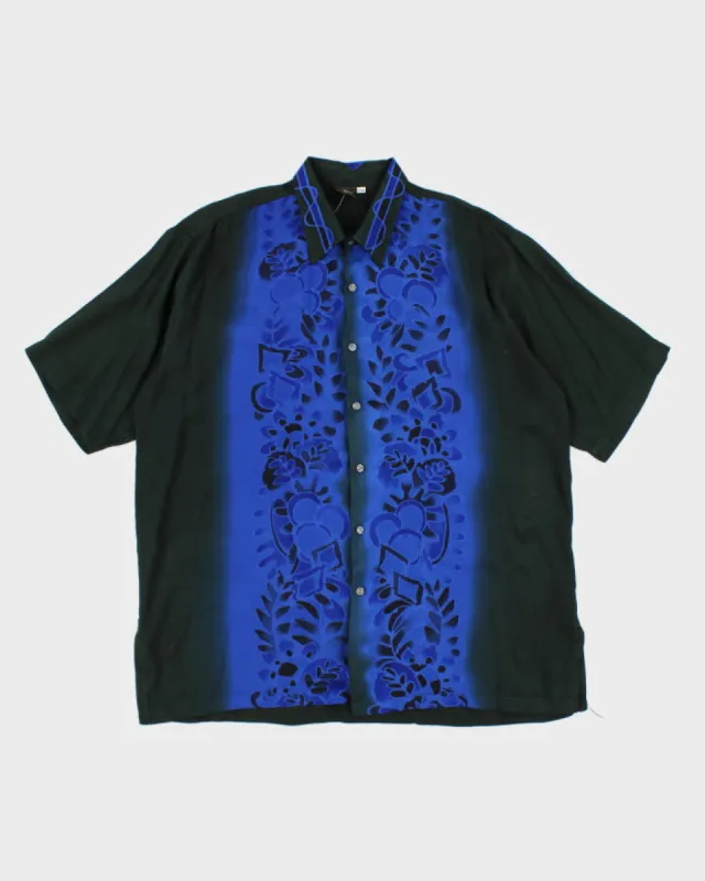 Vintage Men's Green Hawaiian Print Shirt - XL sold by Rokit