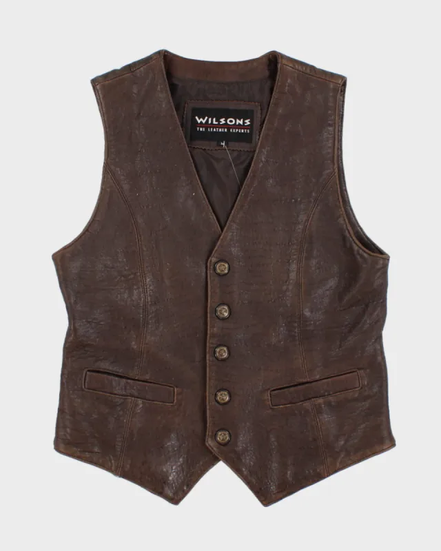 Vintage brown men's leather vest - M sold by Rokit
