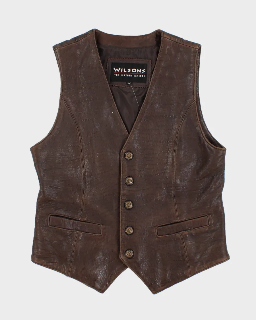 Vintage brown men's leather vest - M sold by Rokit