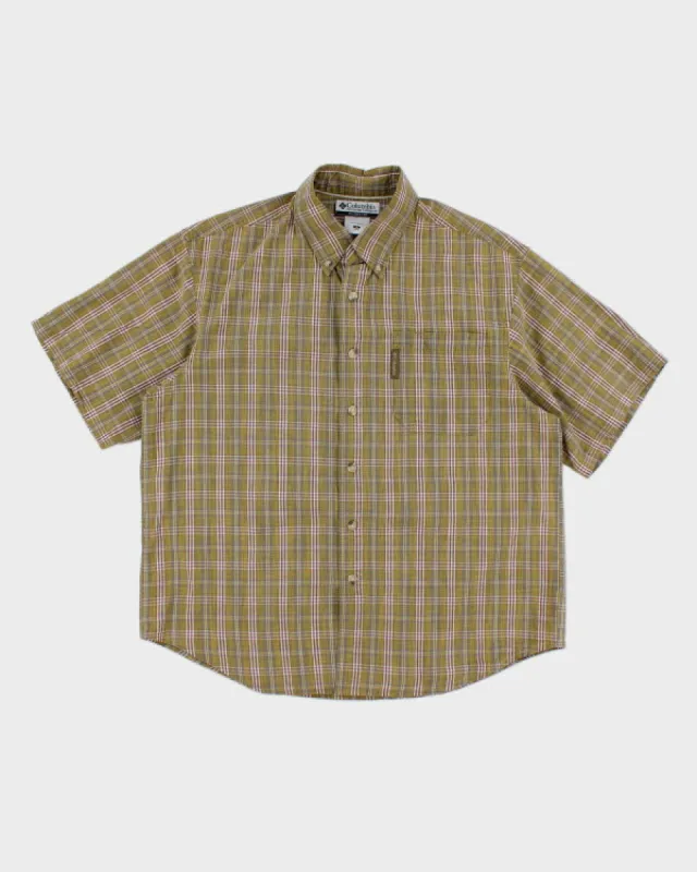 Vintage Columbia Striped Short Sleeve Shirt - S made by Columbia