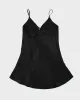 Vintage Black Slip Dress - M sold by Rokit