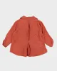 Uru Burnt Orange Silk Floral Textured Blouse - L sold by Rokit