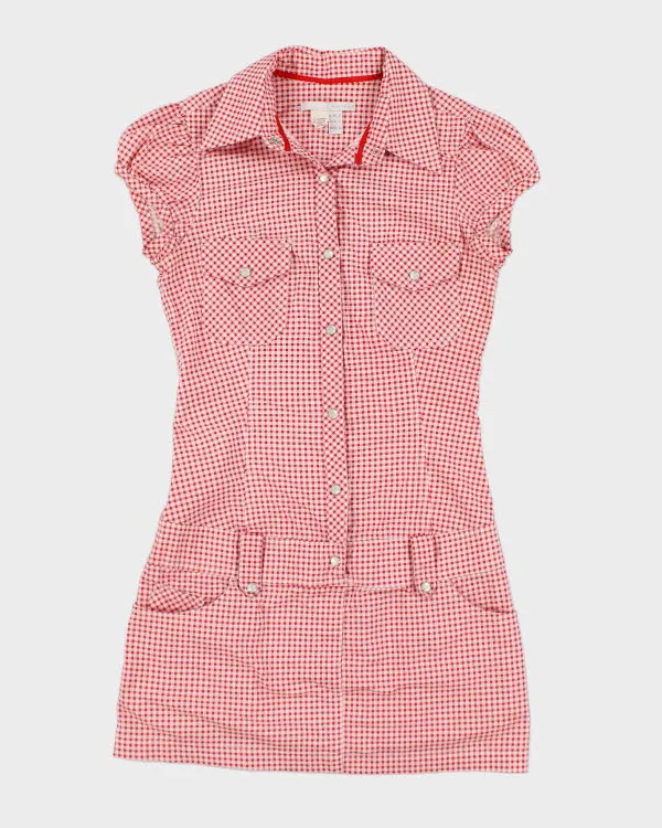 Y2k 00s Gingham Mini Dress - S sold by Rokit
