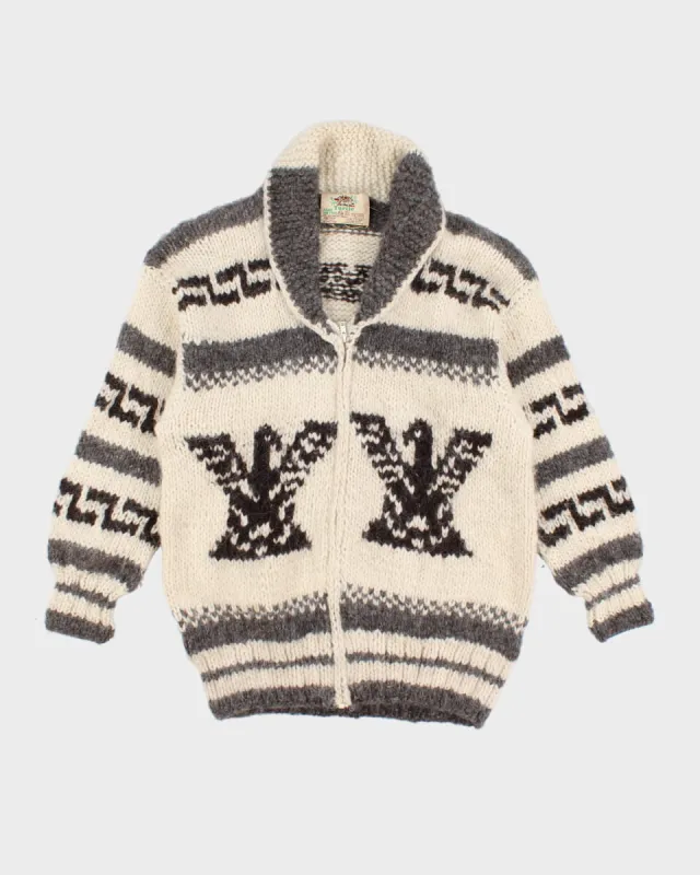 Vintage Turtle Handknit Wool Zip Up Jumper - L sold by Rokit