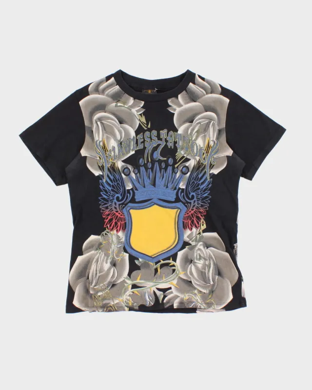 Vintage 00s Christian Audigier Flawless Tattoo T-Shirt - L made by Rokit