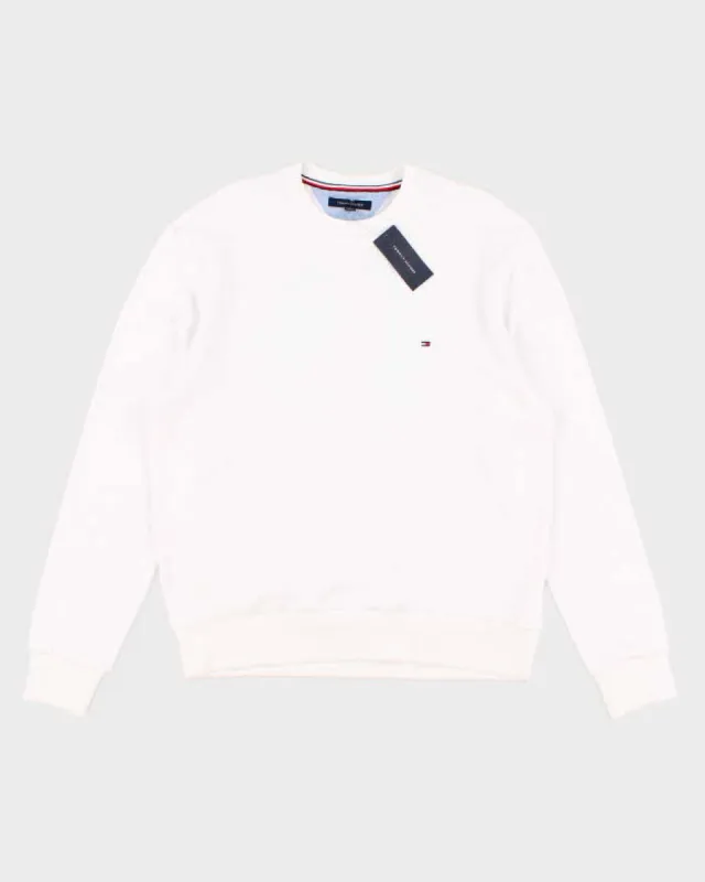 Mens White Tommy Hilfiger Pullover Shirt - L sold by Rokit