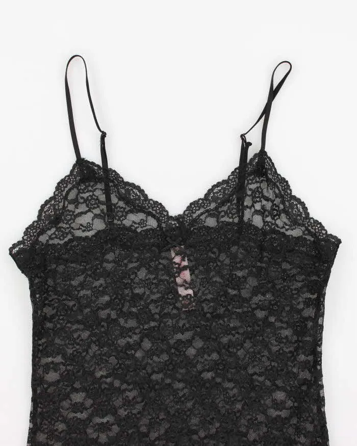 Y2k 00s Victoria's Secret Black Mesh Slip - M sold by Rokit product image thumbnail 3
