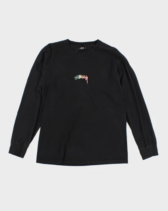 Men's Black Stussy Long Sleeve T-Shirt - M sold by Rokit