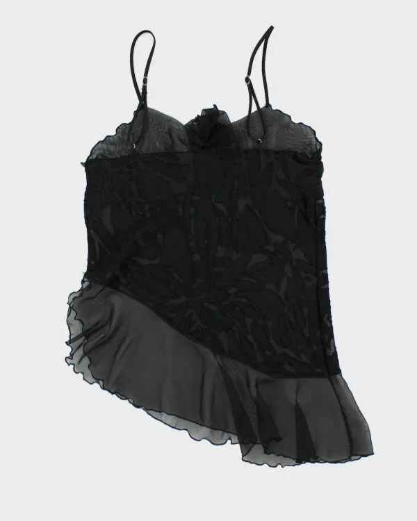 Y2k 00s Black Mesh Cami - M sold by Rokit product image thumbnail 2