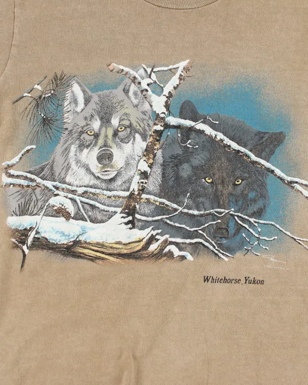 Vintage 90's Single Stitch Wolf T-Shirt - S sold by Rokit product image thumbnail 4