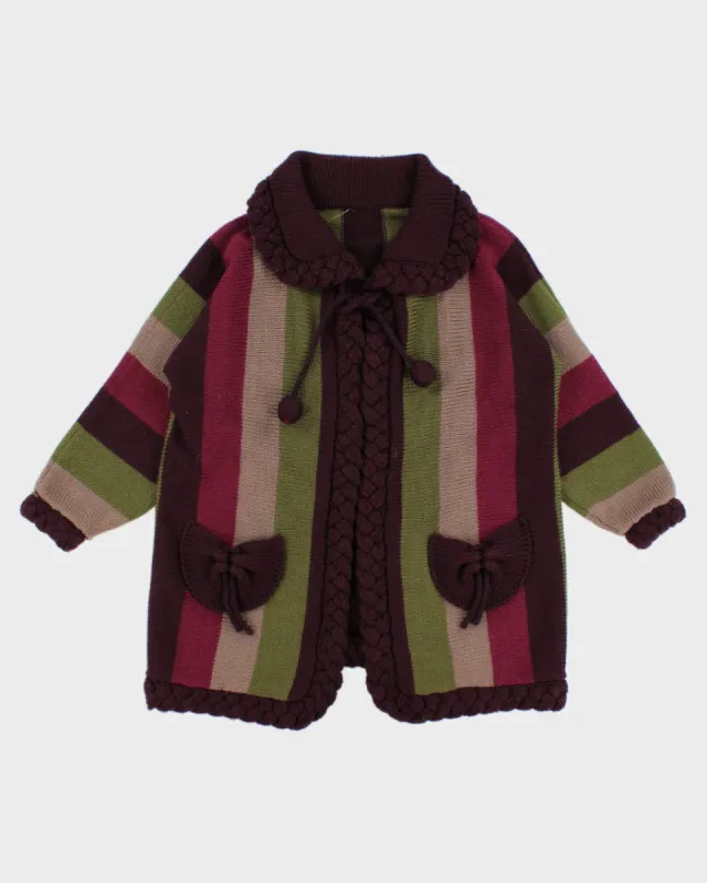 Darling Autumnal Striped Knit Cardigan - L/XL sold by Rokit