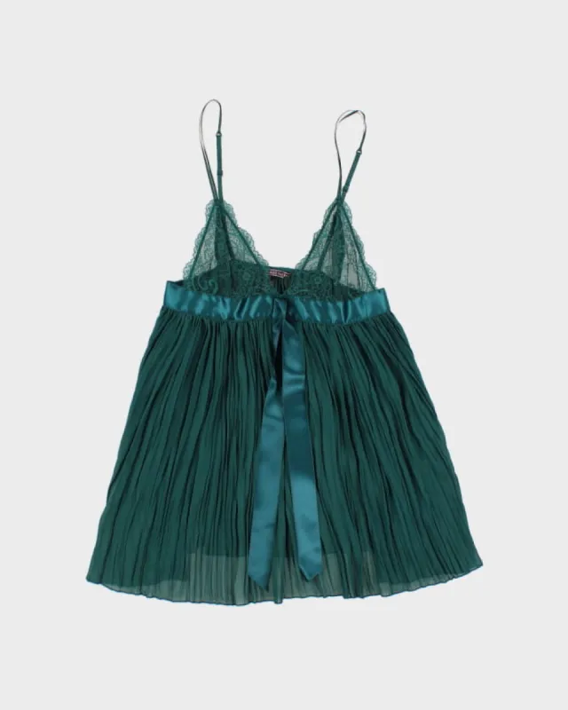 Y2K 00s Victoria's Secret Dark Green Cami - S sold by Rokit