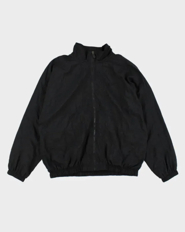 Vintage 90's Nike Black Windbreaker Track Jacket - L made by Nike