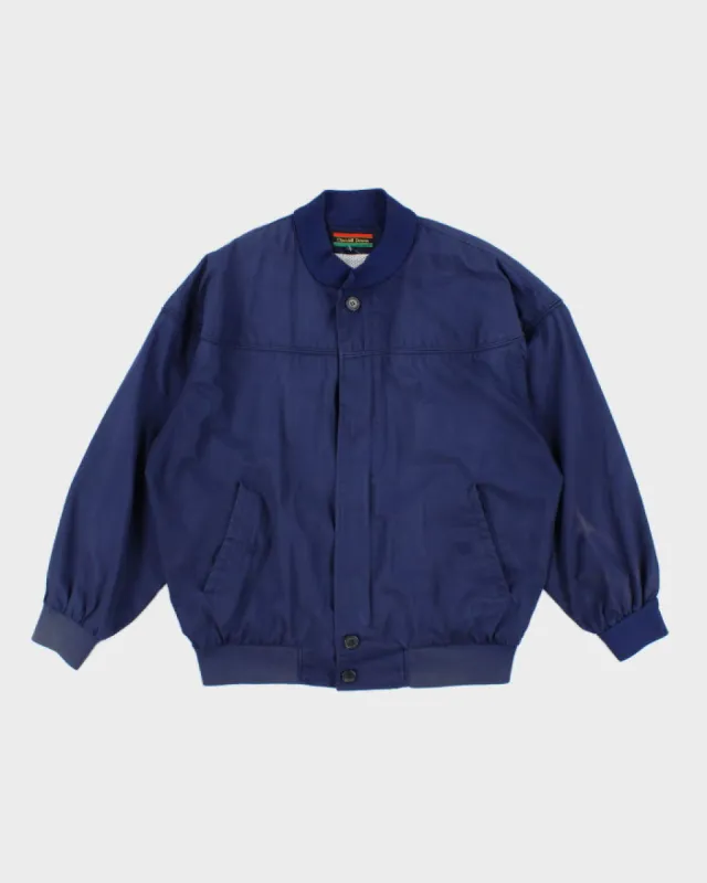 Vintage 90s Churchill Downs Blue Bomber Jacket - L sold by Rokit