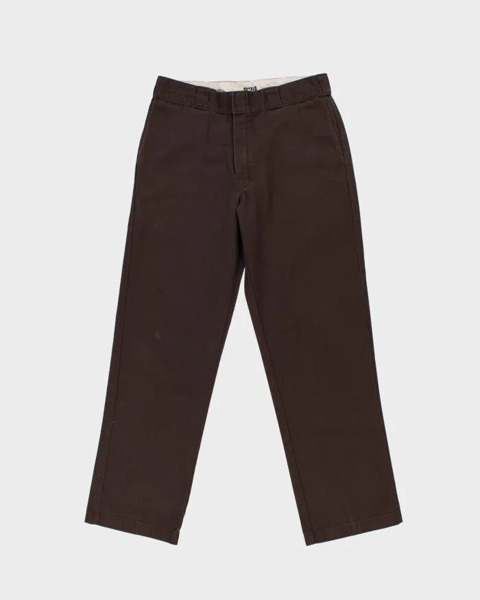 Dickies 874 Brown Trousers - W34 L31 sold by Rokit