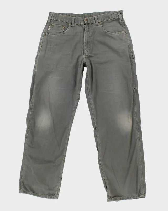 Carhartt Thrashed Green Coloured Trousers - W36 L30 made by Carhartt