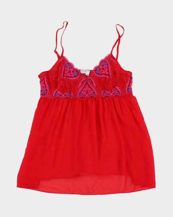 Y2k 00s Linda Red Cami Top - M sold by Rokit