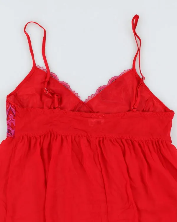 Y2k 00s Linda Red Cami Top - M sold by Rokit product image thumbnail 4