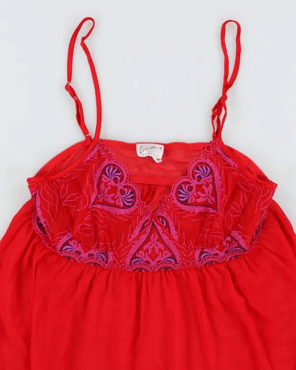 Y2k 00s Linda Red Cami Top - M sold by Rokit product image thumbnail 3