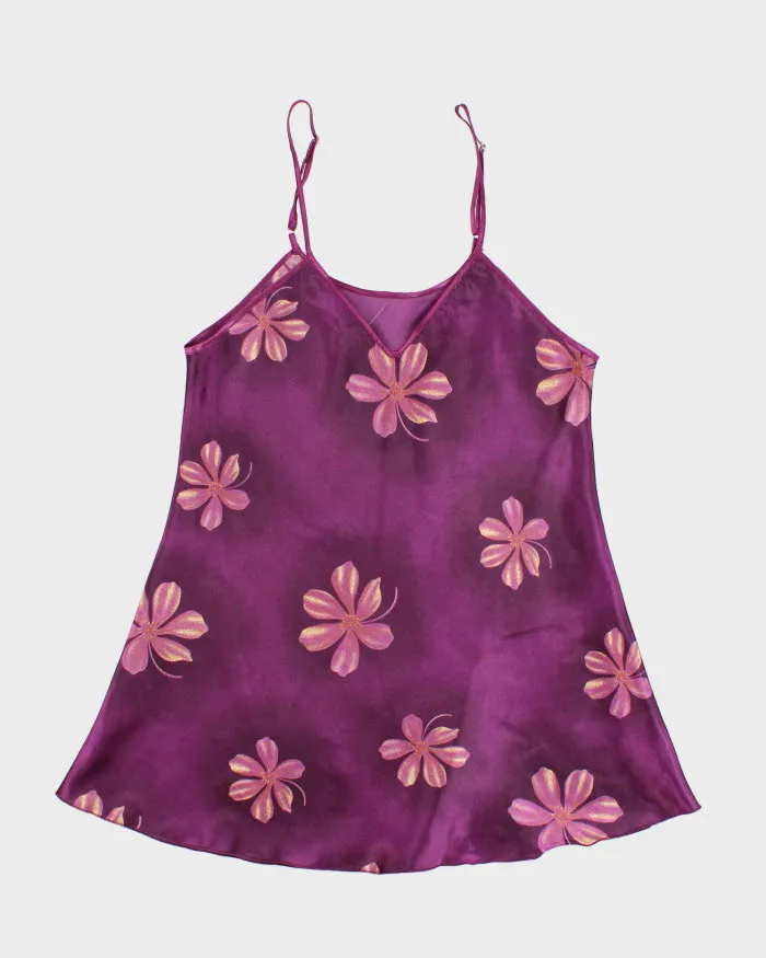 Woman's Purple Floral Camisole - M sold by Rokit