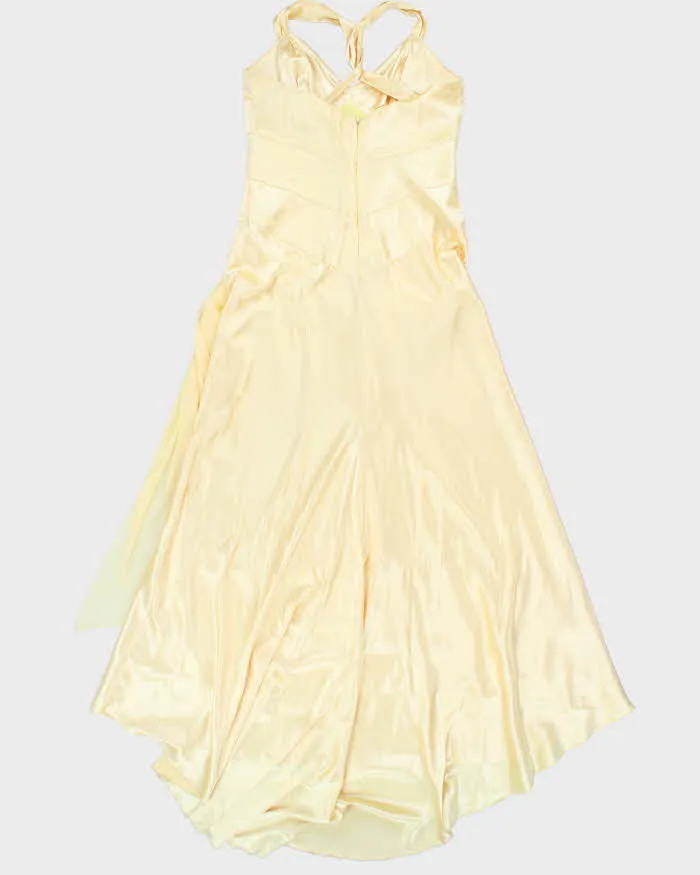Vintage 90s Le Chateau Darling Yellow Satin Gown - M sold by Rokit product image thumbnail 2
