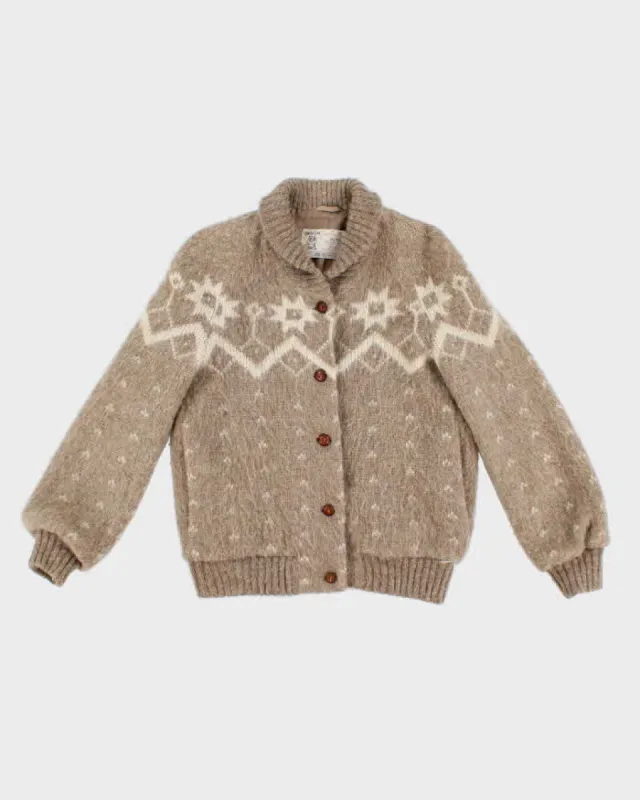 Womens Cream Hilda Ltd Wool Icelandic Knit Cardigan - M sold by Rokit