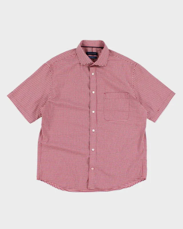 Tommy Hilfiger Red Check Short Sleeve Shirt - M sold by Rokit