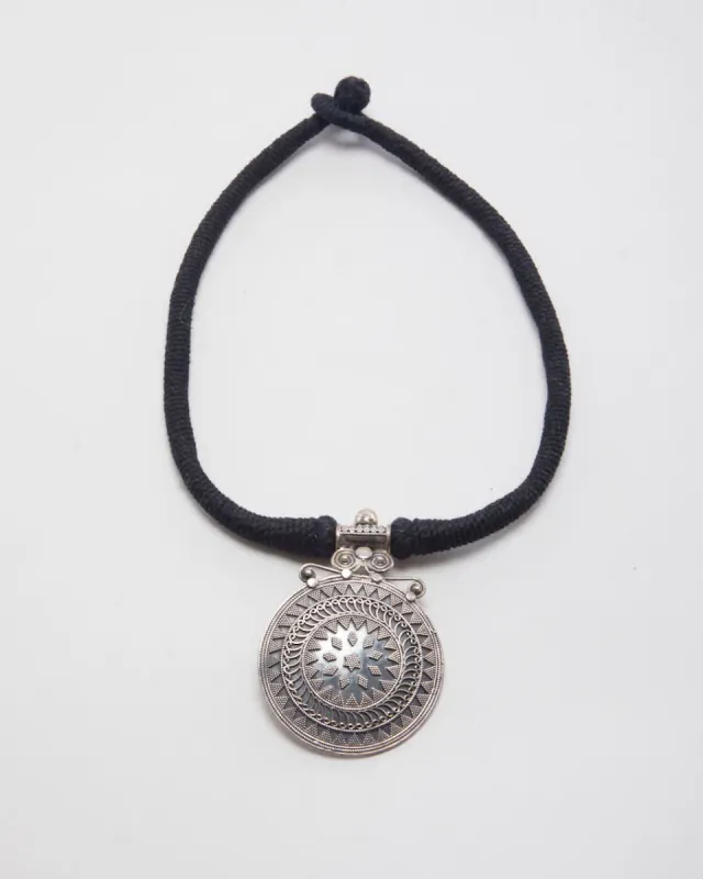 925 Silver Statement Pendant Necklace sold by Rokit