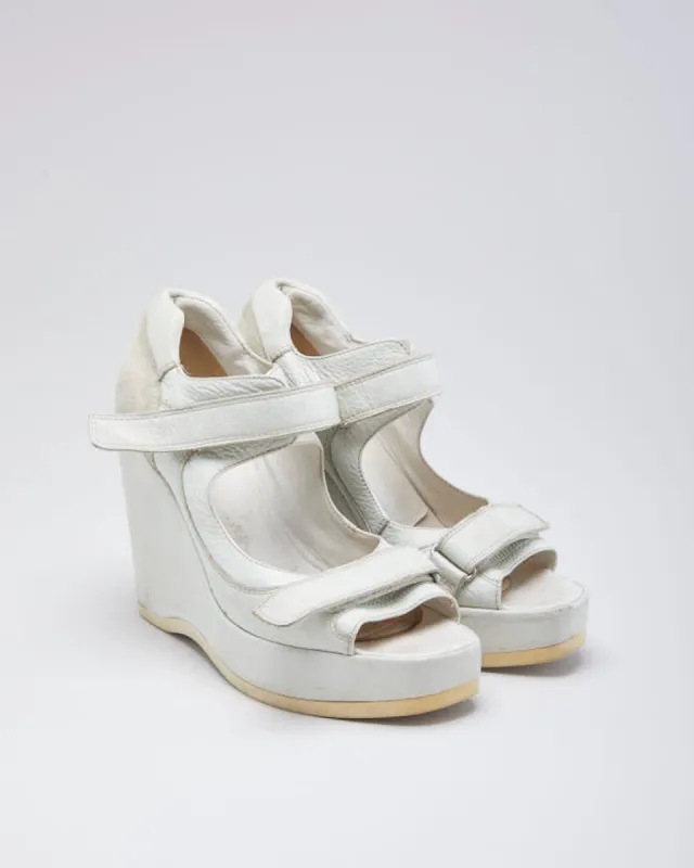 Vintage Woman's Cream Mui Mui Wedges - UK6 sold by Rokit
