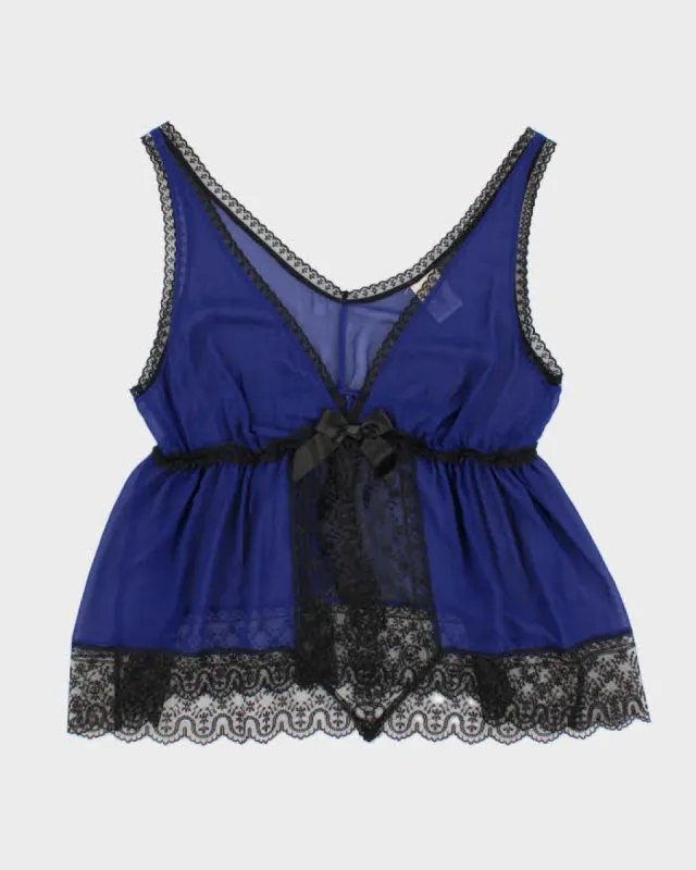 90s In Bloom Navy Cami Top - M sold by Rokit
