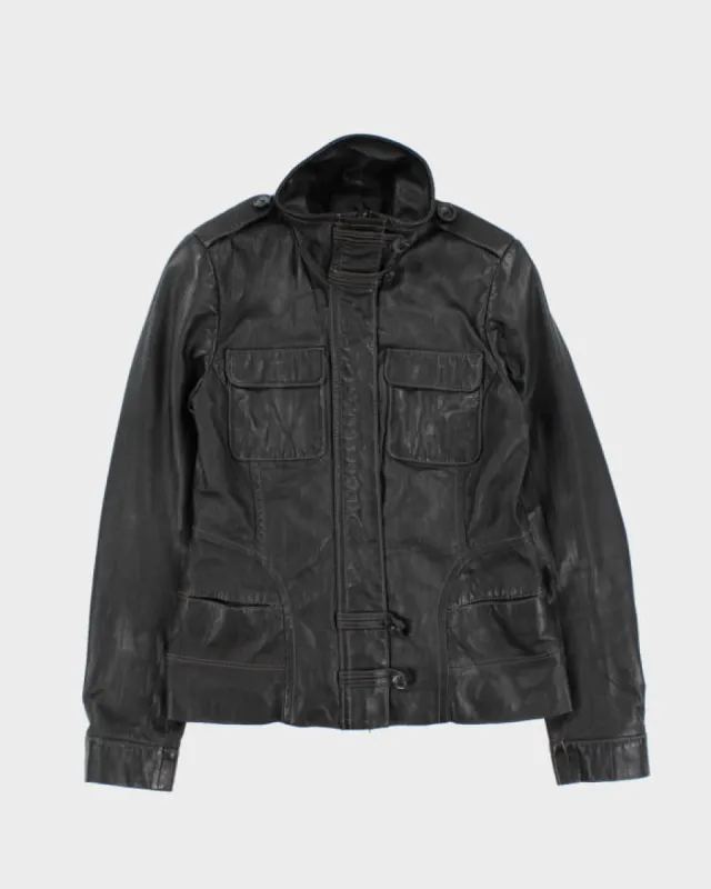 Vintage Womans Black Leather jacket - S sold by Rokit
