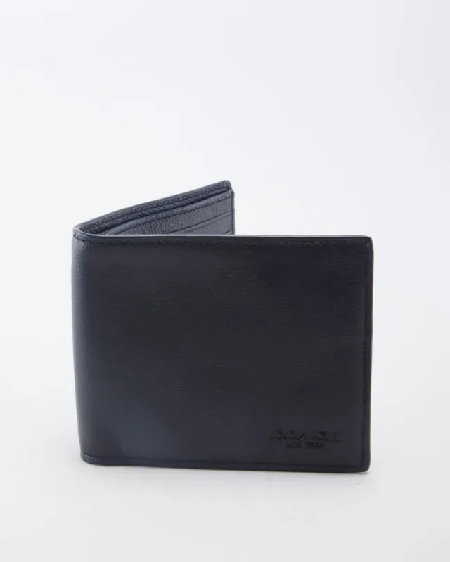 Coach Unisex Black Marbled Leather Wallet - O/S sold by Rokit