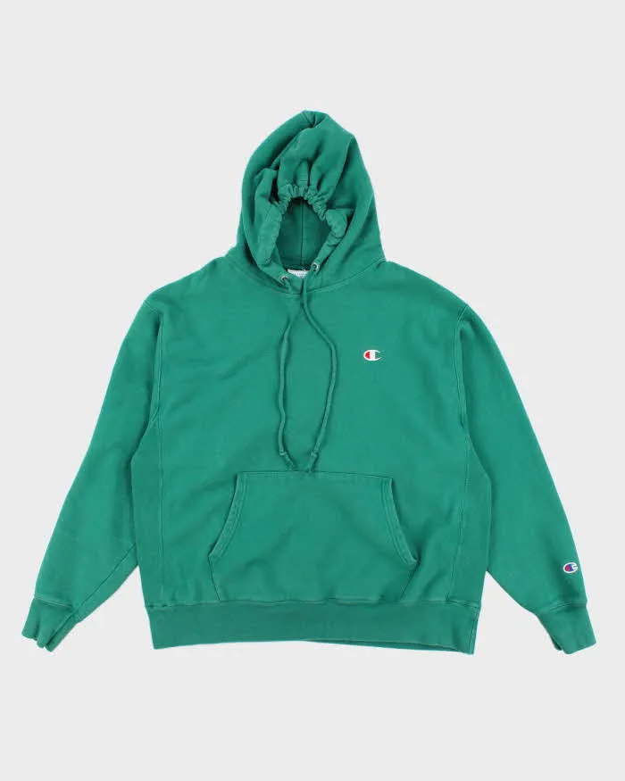 Men's Green Champion Classic Logo Hoodie - XL sold by Rokit