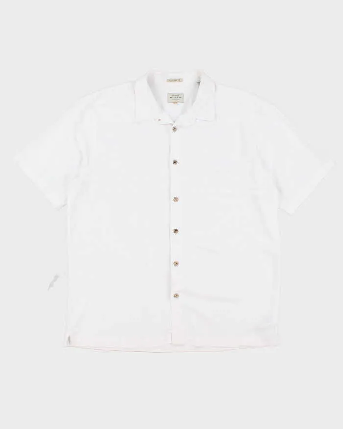 Quicksilver White Short Sleeve Shirt - XL sold by Rokit
