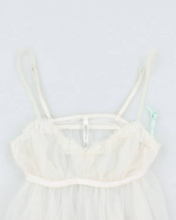 Y2k 00s Victoria's Secret White Mesh Cami - S sold by Rokit product image thumbnail 3