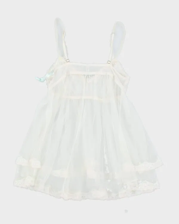 Y2k 00s Victoria's Secret White Mesh Cami - S sold by Rokit product image thumbnail 2