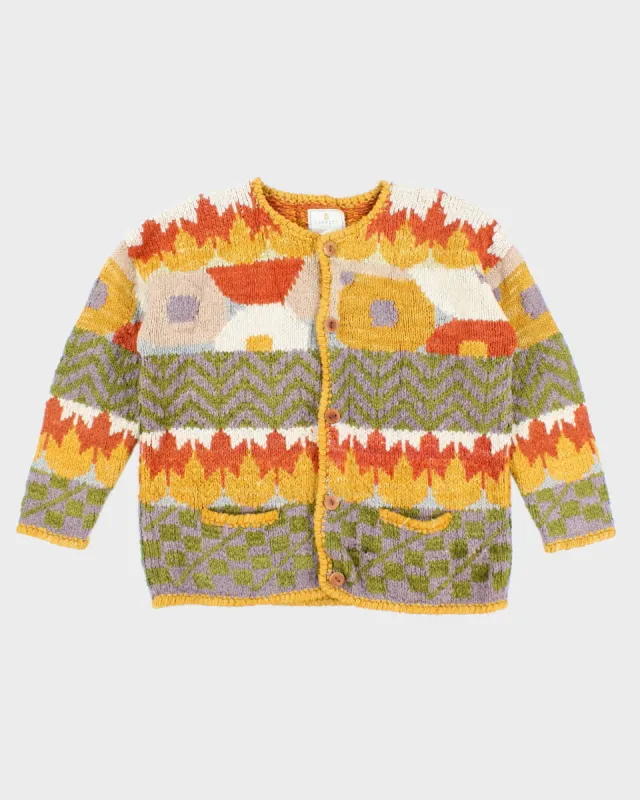 Vintage 90s Express Tricot Handknitted Wool Cardigan - L sold by Rokit