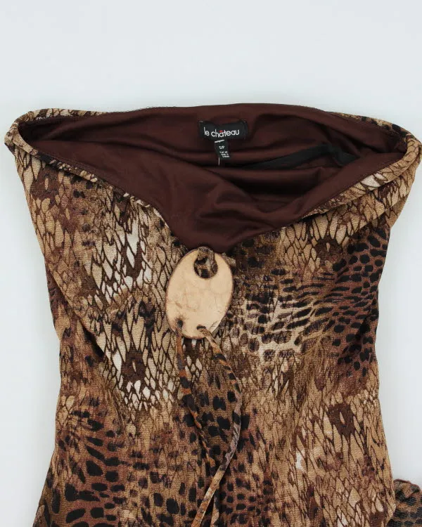 Y2k 00s Le Chateau Animal Print Halter Top - S sold by Rokit product image thumbnail 3