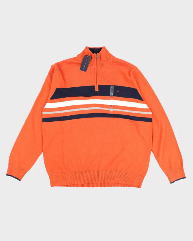 00s Tommy Hilfiger Quarter Zip Dad Knit - XXL sold by Rokit