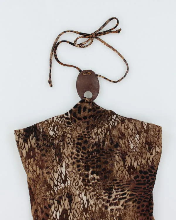 Y2k 00s Le Chateau Animal Print Halter Top - S sold by Rokit product image thumbnail 4