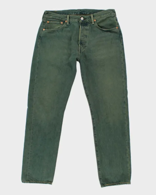 Levi's 501 Green Jeans - W34 L32 sold by Rokit